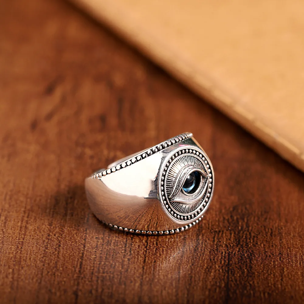 Retro Demon Eye Rings for Women Men Exquisite Jewelry Gifts Adjustable Size