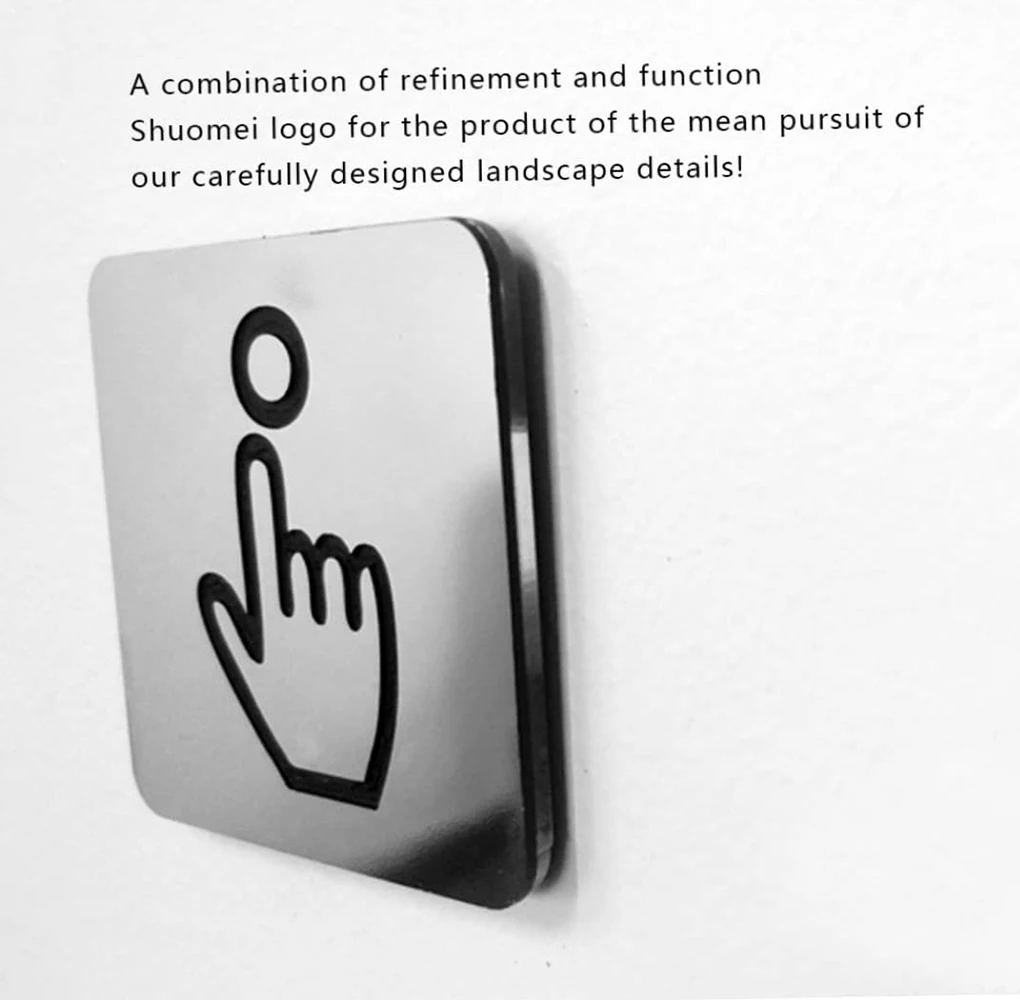 Doorbell Sign Ring Plaque Home Supplies Waterproof Long-lasting Acrylic Thin Decorative Compact Size Notice Signs