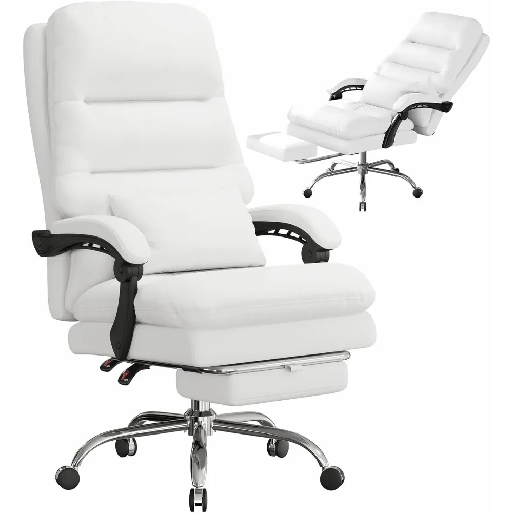 Office Chair, Big and Tall Office Desk Chair, Ergonomic Office Chair, Executive with Foot Rest and Lumbar Pillow