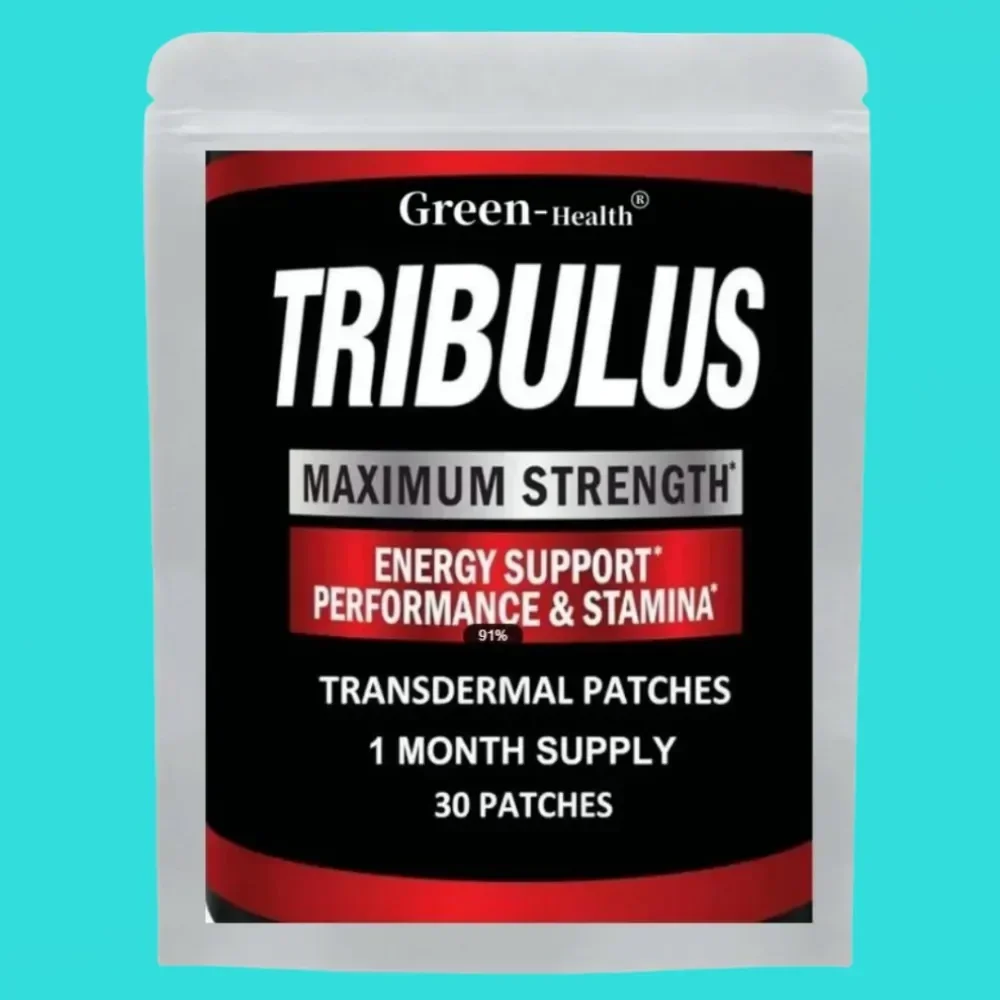 Tribulus Terrestris Extract Transdermal Patches Energy Booster Estrogen Blocker 30 Patches One Month Supply for Fitness Enthusia