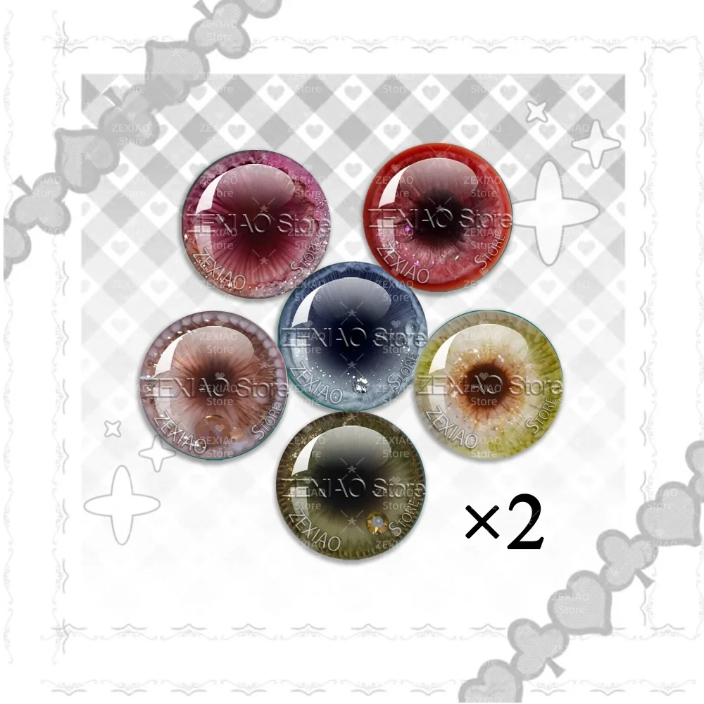 6 Pairs Classic Blythe Doll Eye Chips Glass Cabochons Handmade Eyes Blythe Doll DIY  Replacement Accessories MS018