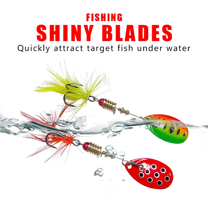 Metal Spinner Spoon Lure Kit Hard Bait Tackle with High-Strength Hooks for Bass Pike Trout Freshwater/Saltwater Fishing 16/10Pcs