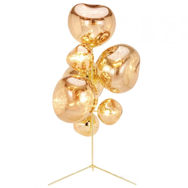 

Lava lamp light luxury designer living room sofa next to hotel villa lobby floor lamp
