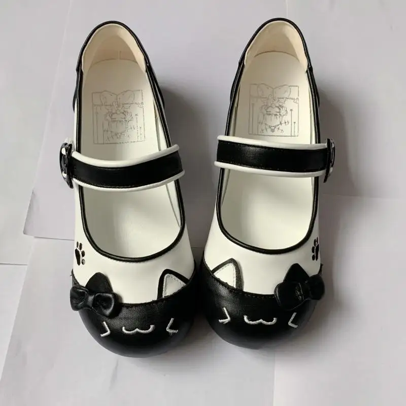 Fantasy Fairy Tale Cat Head Five Color Indoor Shoes Comfortable And Cute Flat Lolita Girls' Big Head Shoes