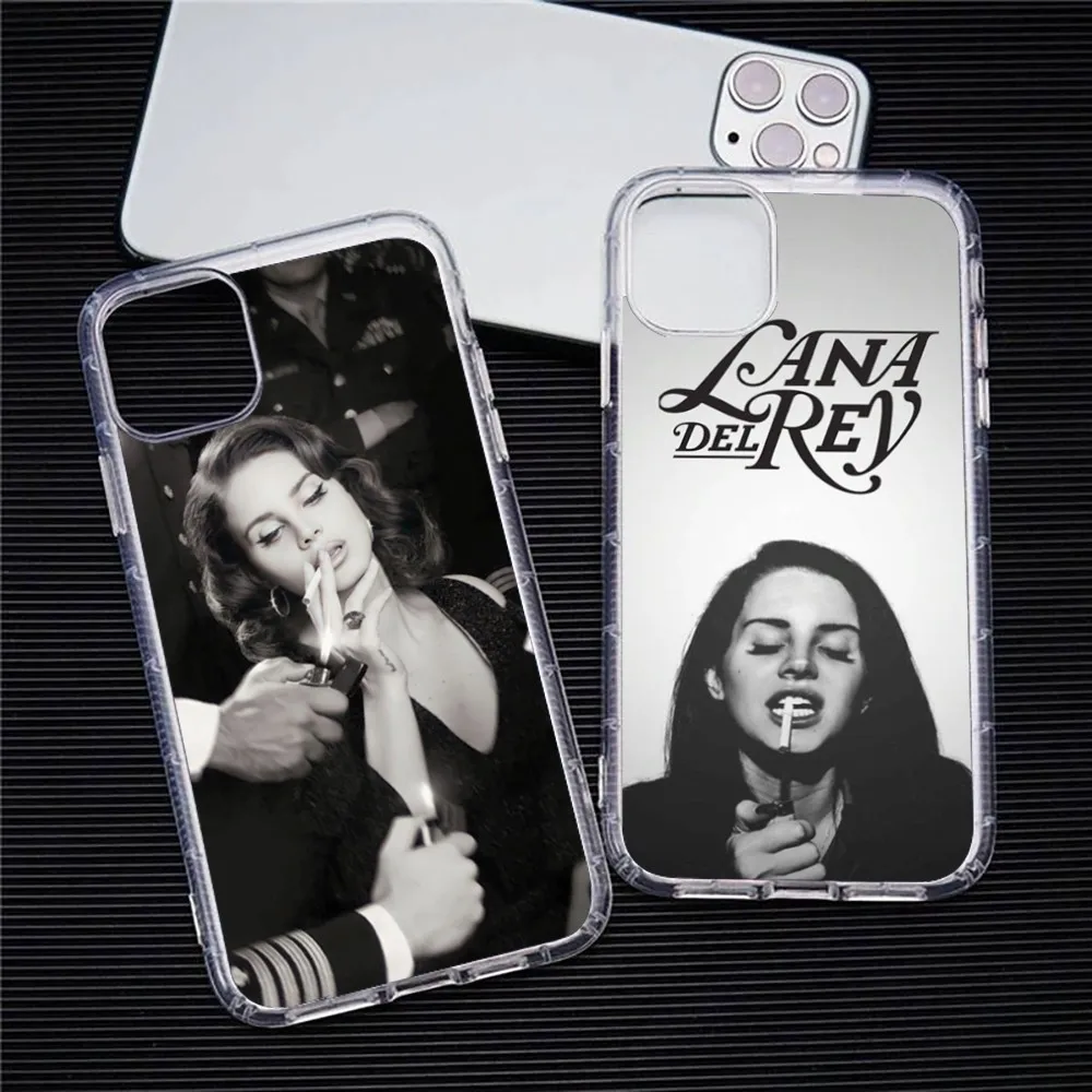 Rey Hot Singer L-Lana Del Phone Case For Iphone 15 11 13 14 Pro Max 7 8 Plus X Xr Xs Max Se2020 12mini Transparent Cover