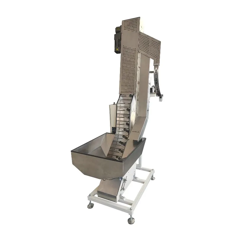 EXW Customizable Z Type Bucket Elevator Conveyor Inclined Transport System For Food Feed Chemical Powder Material Handling