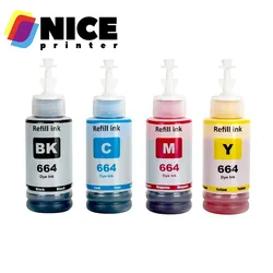 T664 664 Refill Dye Ink for Epson Eco Tank L210 L220 L360 L380 L355 L365 L310 L130 L110 L350 L1300 L1455 Refillable Dye Ink