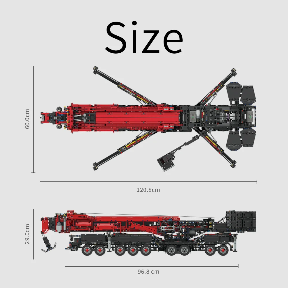 Keje e1001 ltm11200 liebherrr rc guindaste de controle remoto modelo blocos de construção tijolos kit brinquedos diy presente natal