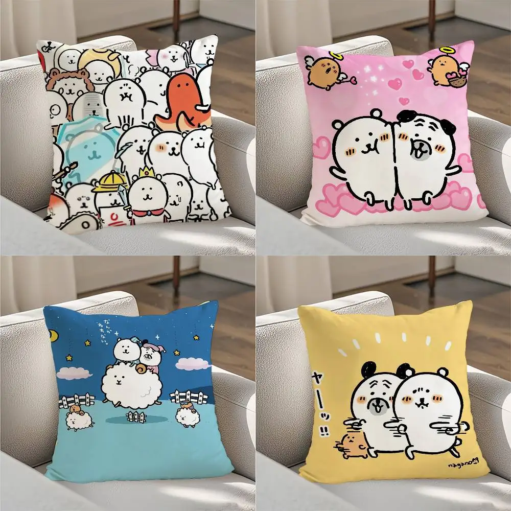 

Kawaii J-Jokes Bear Pillow Case Luxury Double-sided For Car Pillows 45x45 Cushions Cover Home and Decoration Sofa Pillow case
