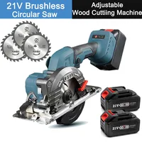 5in 21V Brushless Circular Saw 125mm Cordless Electric Saw Adjustable Wood Cuttiing Machine Household Handheld Woodworking Saw