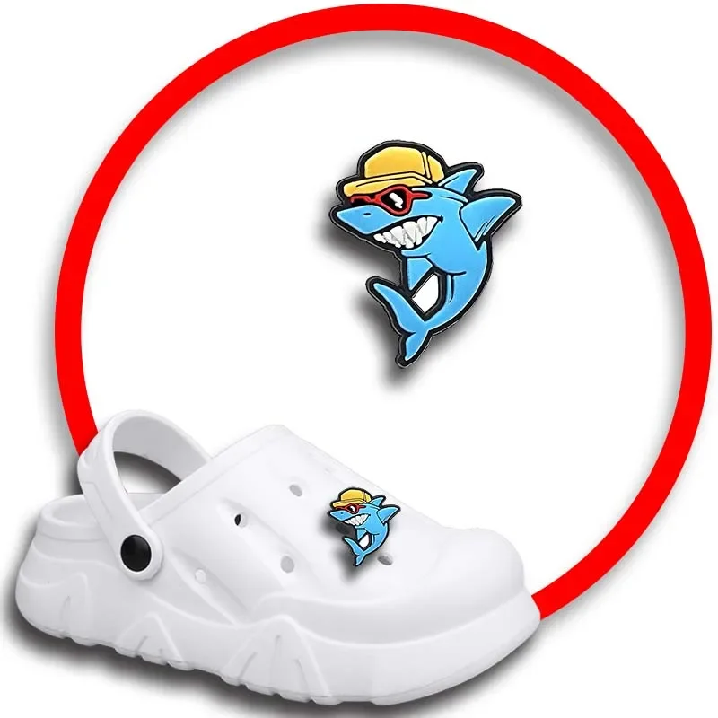 Oceanshark Schoenbedels Voor Crocs Sandalen Vrouwen Klompen Spelden Schoenversiering Accessoire Mannen Badges Meisjes Kids Schoenen Accessoires