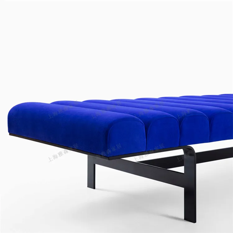 Italian new Chinese style end stool bedroom metal creative living room light luxury sofa bench bedside stool shoe changing stool image 3