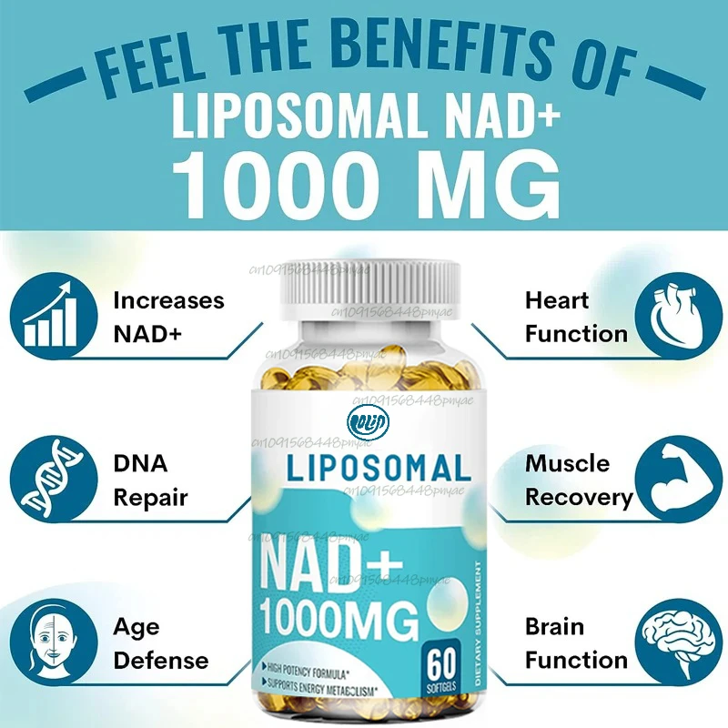 Liposome NAD+Supplement 1000mg Maximum Absorbed Energy and DNA Repair 60 Soft Capsules