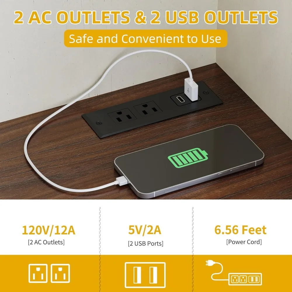 خزانة تخزين مخزن المطبخ مقاس 67 بوصة، وخزانة بوفيه المزرعة مع حامل ميكروويف، وبار قهوة مع أبواب ودرج مصاريع، ومطبخ