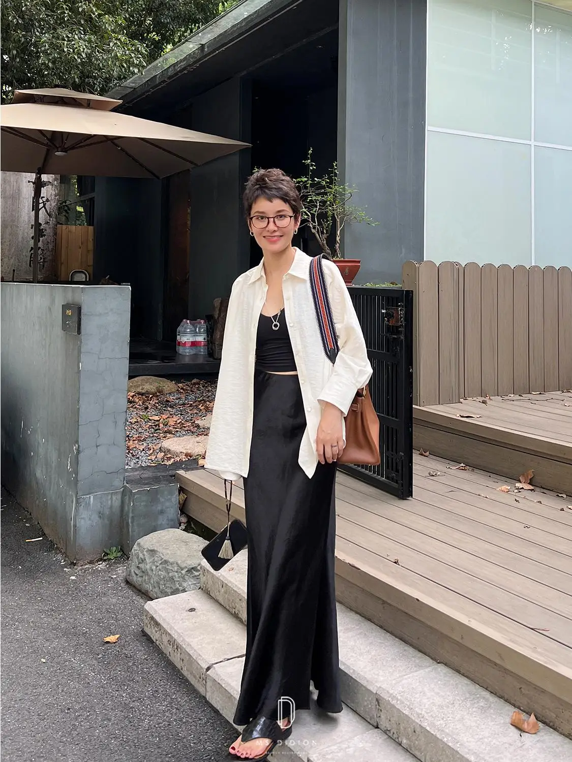 

MsDidion Autumn Light Thin Silk irt hine Waable Wide Tailoring Seven Sve Women's Premium Faion Loose Fit irt