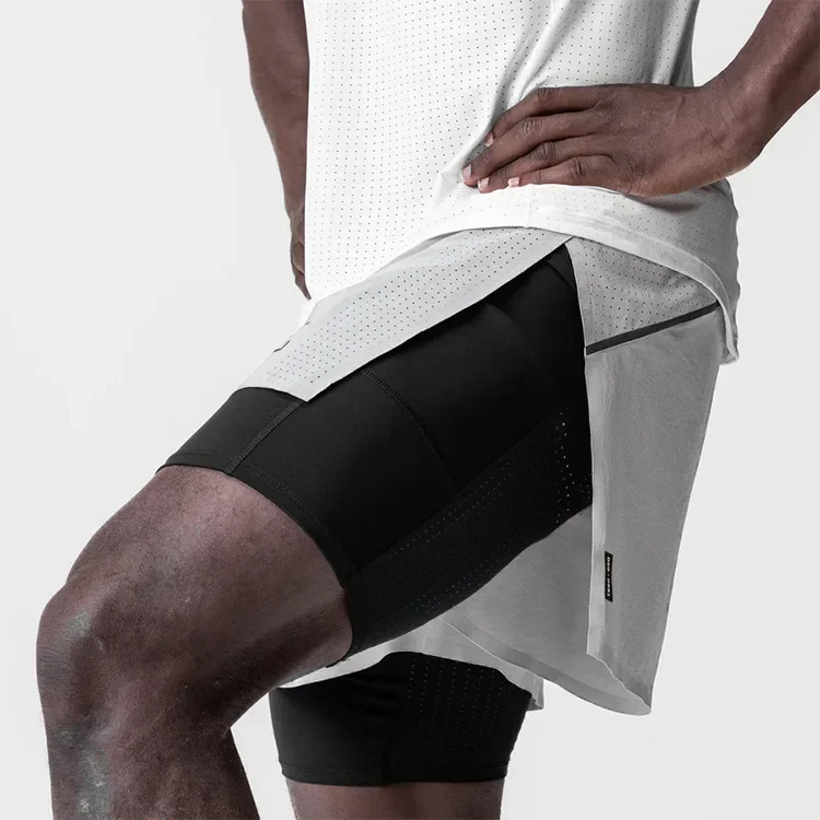 

Men's Double-layer 2 in 1 Compression Sport Shorts Quick Dry Basketball Shorts Joggers Training Running Fitness Gym Short Pants
