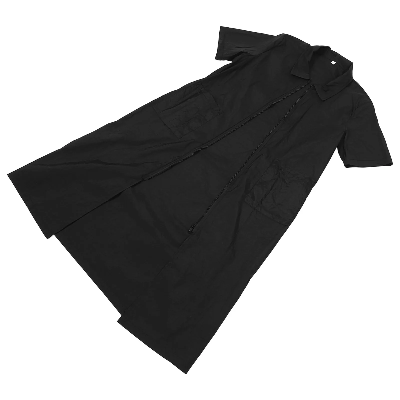 

Waterproof Pet Grooming Smock Half Sleeve Black Anti-Static Zipper Salon Workwear Cat Dog Grooming Apron Professional Use