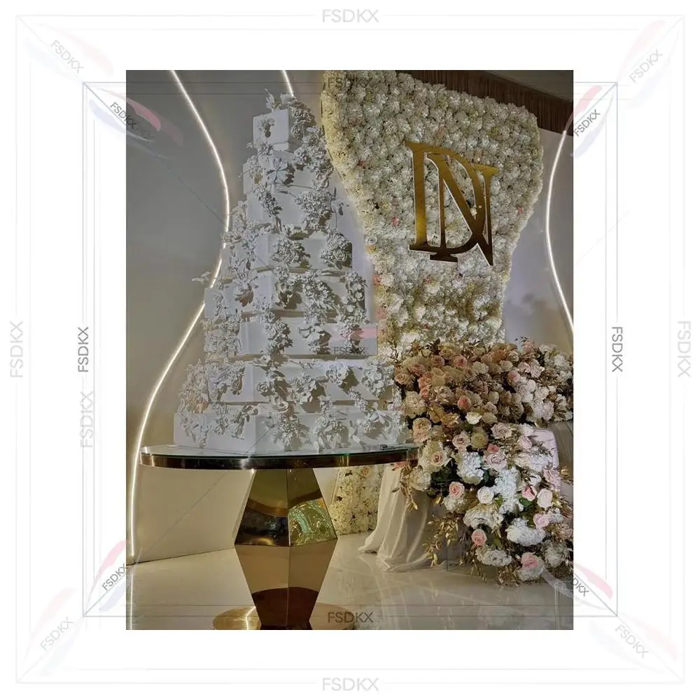 

Hot Sales Modern Luxury Acrylic Wedding Backdrop Stage Background Panels for Event Decoration