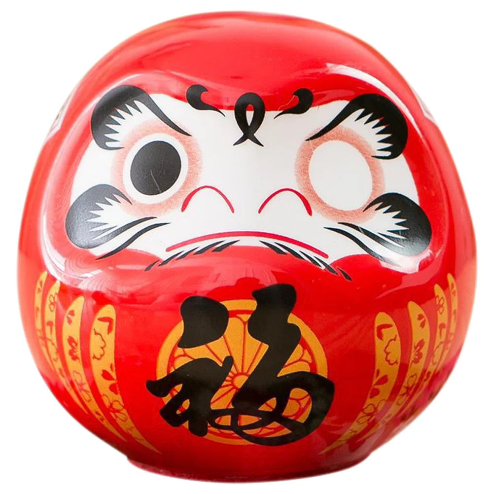 Little Bodhidharma Ornaments Japanese Decor Miniature Daruma Table Centerpiece Dashboard Figurine Ceramics Wealth Figurines Car