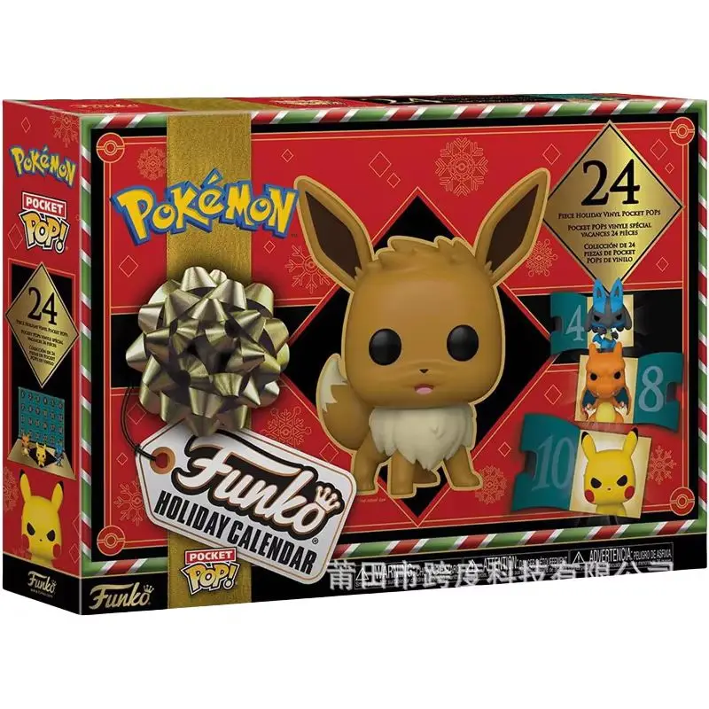 New Hot Pokemon Advent Calendar Action Figures Toys Pikachu Random Box Model Doll Funko Collection Children Birthday Christmas