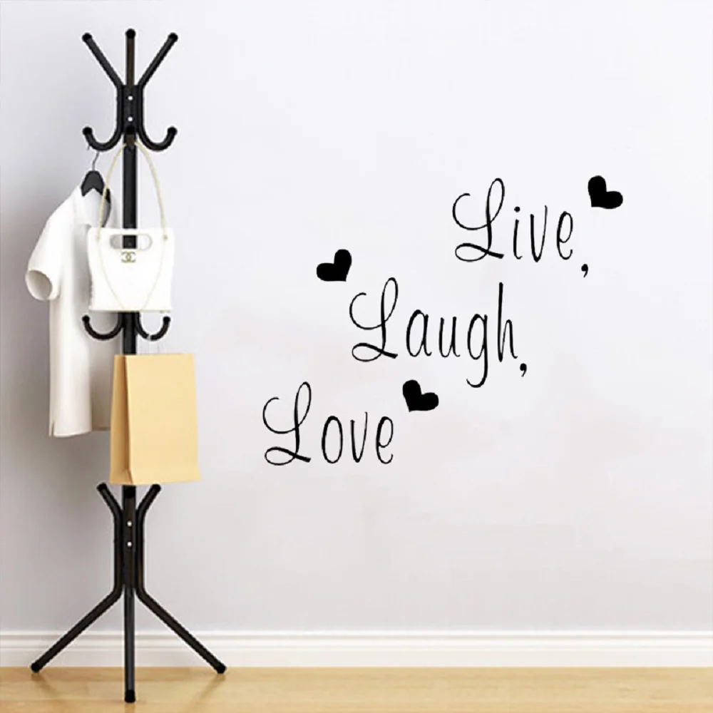 Live Laugh Love Inspirational Quote Vinyl Wall Sticker Home Decor Living Room Sofa DIY Wall Decals Home Decoration