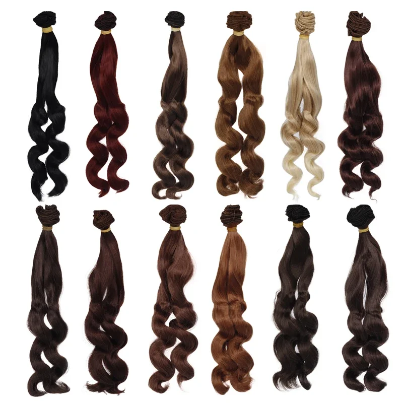 25*100CM Doll Hair Accessories High Temperature Fiber Natural Color for SD Doll DIY Doll Wigs