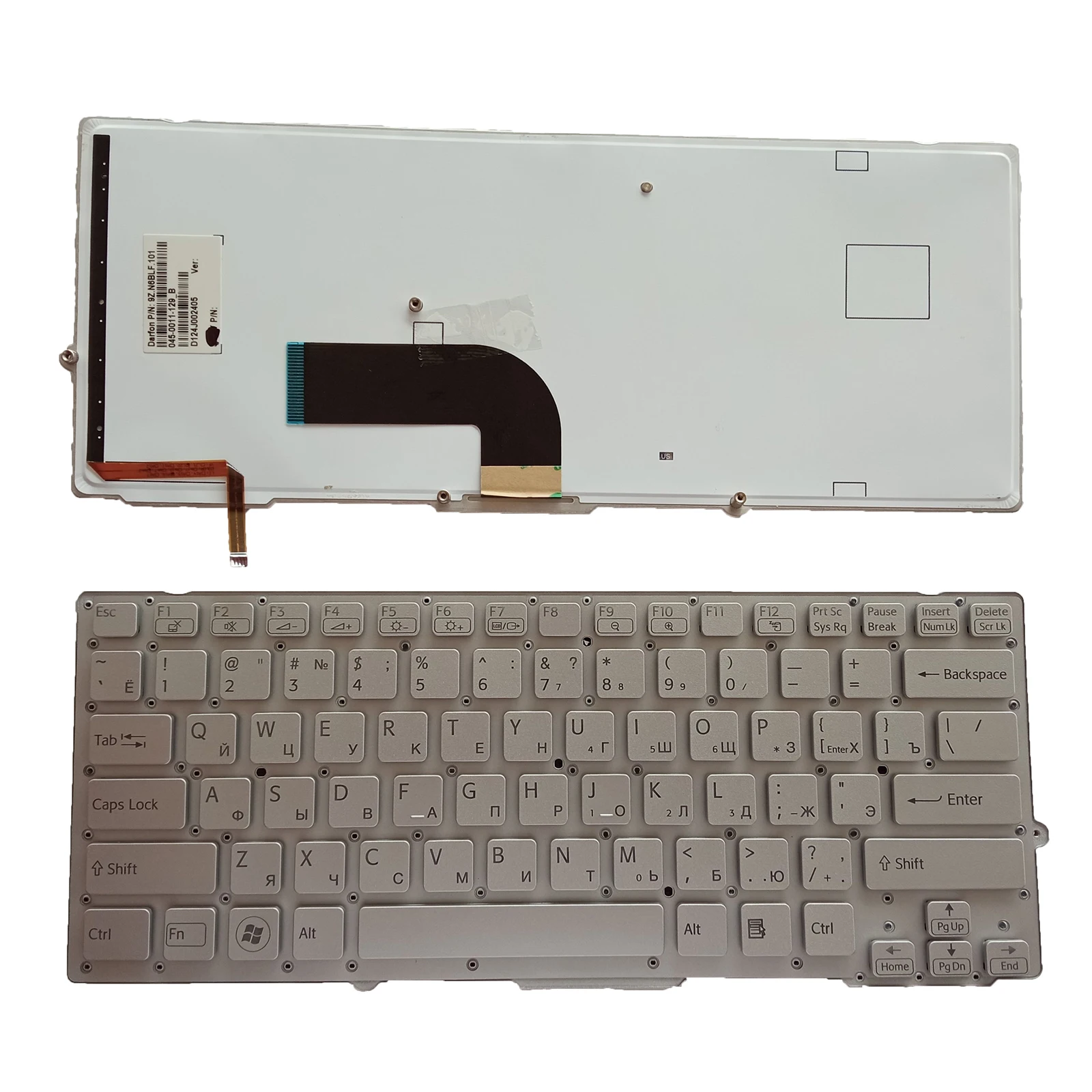 

New for Sony VAIO VPC-SA VPC-SB VPC-SC VPC-SD Backlit Keyboard RU silver