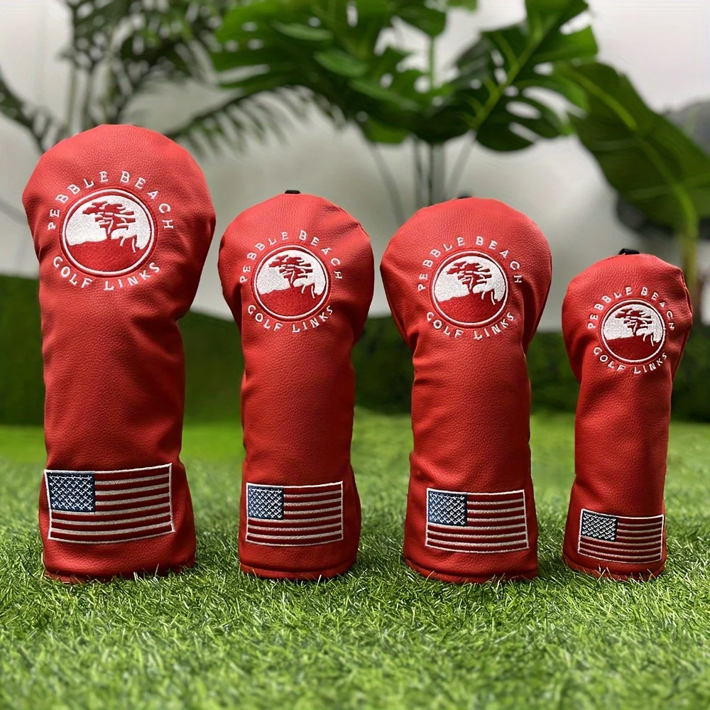 Golf Small Tree Pattern Head Cover Driver Head Covers Fairway Wood Head Covers Hybrid Head Covers Putter Cover PU