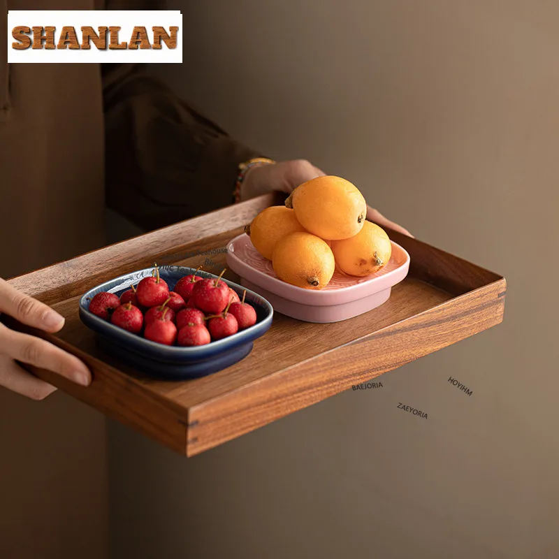 HOYIHM Wave Shaped Small High Footed Fruit Dishes Luxury Pastry Plate Dessert Candy Dish Household Sharing Plate Tea Services