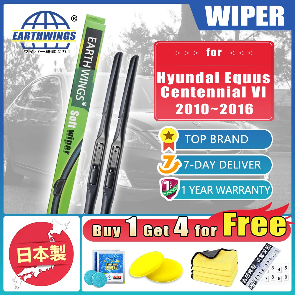 

For Hyundai Equus Centennial VI 2010~2016 Front Wiper Blades Brushes Windshield Windscreen Car Accessories 2015 2014 2013 2012