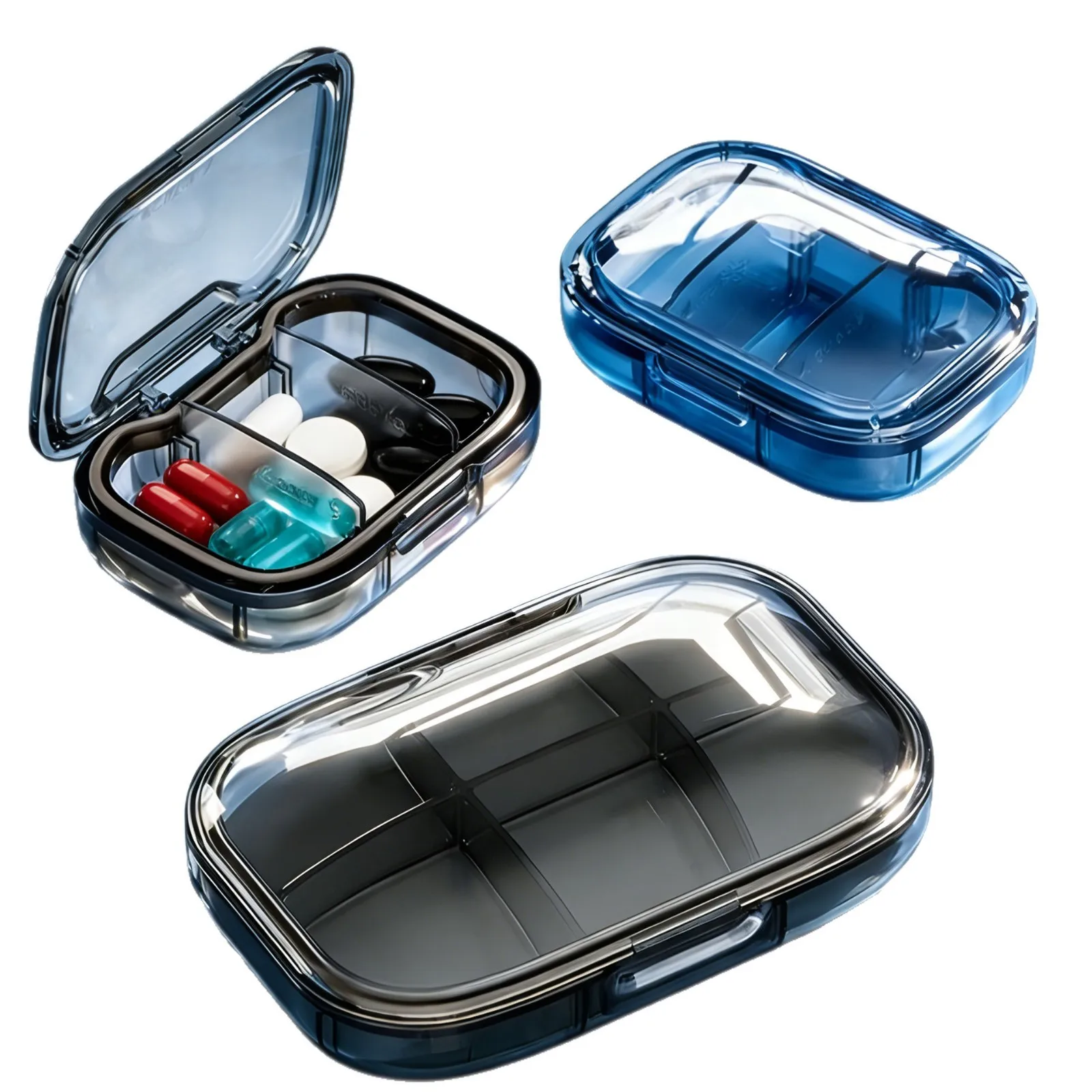 

Portable Mini Pill Organizer Box - Daily Meal Pill Splitter Box,On-the-Go Medicine Divider, Weekly Travel Pill Case,medicine box