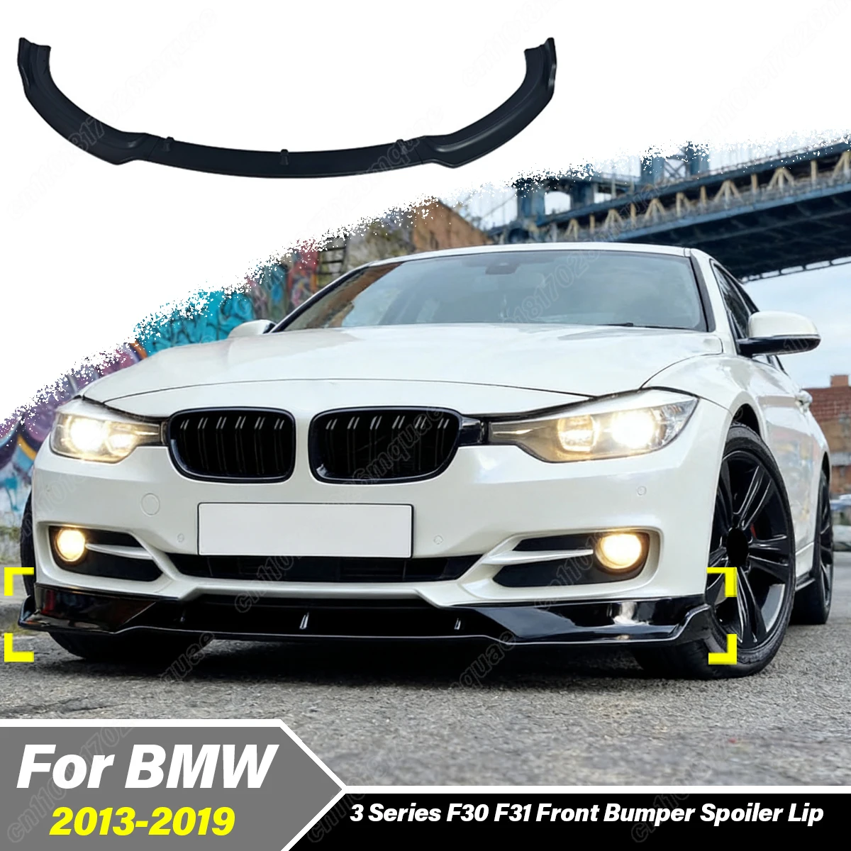 

For BMW 3 Series F30 F31 335i 330d 325d 320i 328i 2013 2014 2015 2016 2017 2018 2019 Car Front Bumper Spoiler Lip Decoration Kit