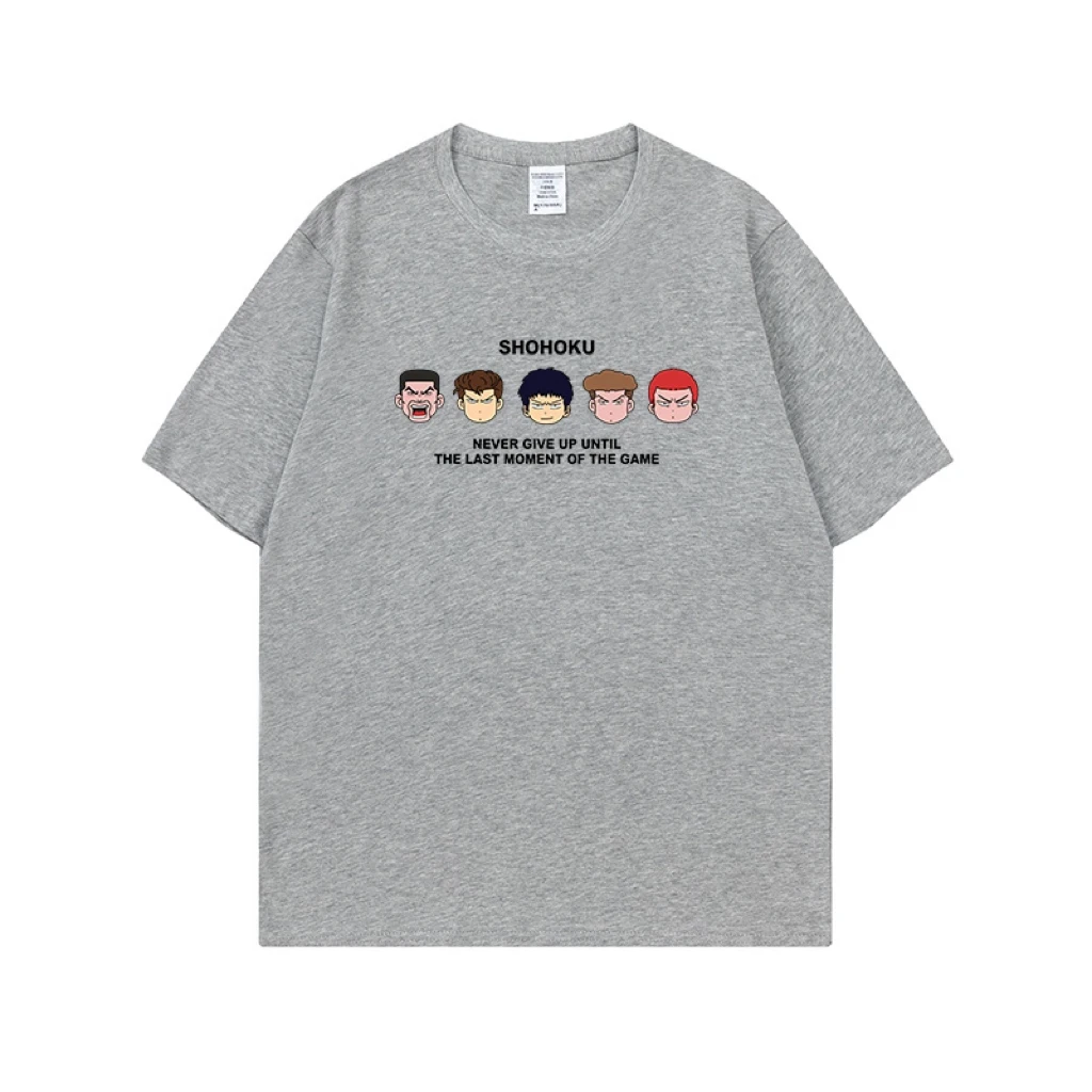 Sakuragi Hanamichi Print Cotton T Shirts Summer Casual Men Women Plus Sized Tee Anime Slam Dunk Shohoku Basket Ball Team