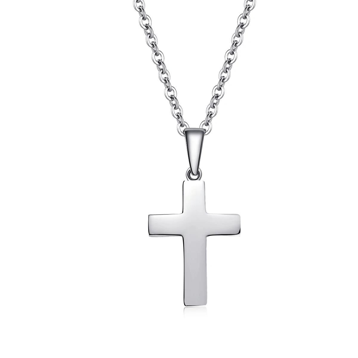 Cross Necklace Faith Pendant Dainty Chain Minimalist Simple Tiny God Lords Prayer Religious Jewelry Gift