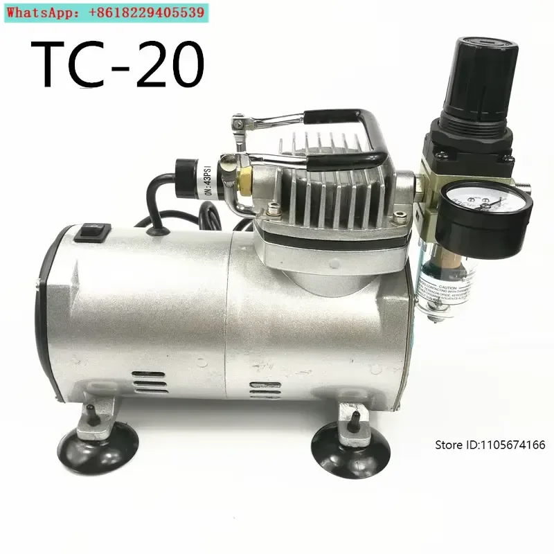 Longya Small Silent Air Compressor Furniture Leather Repair Nail Art Model Coloring Airbrush Air Pump 100W