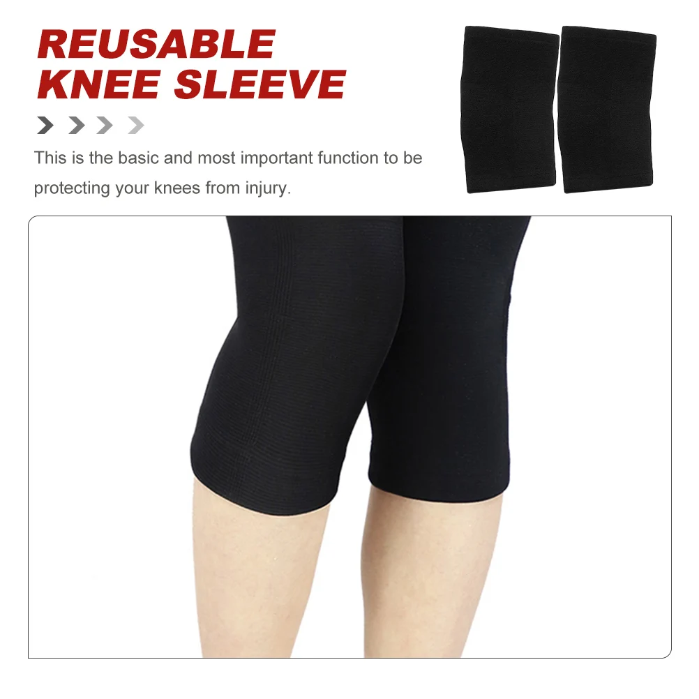 

1 Pair Breathable Knee Sleeve Running Leg Protector Elastic Support Wrap For Jogging Cycling Sports Activities Reusable Knee