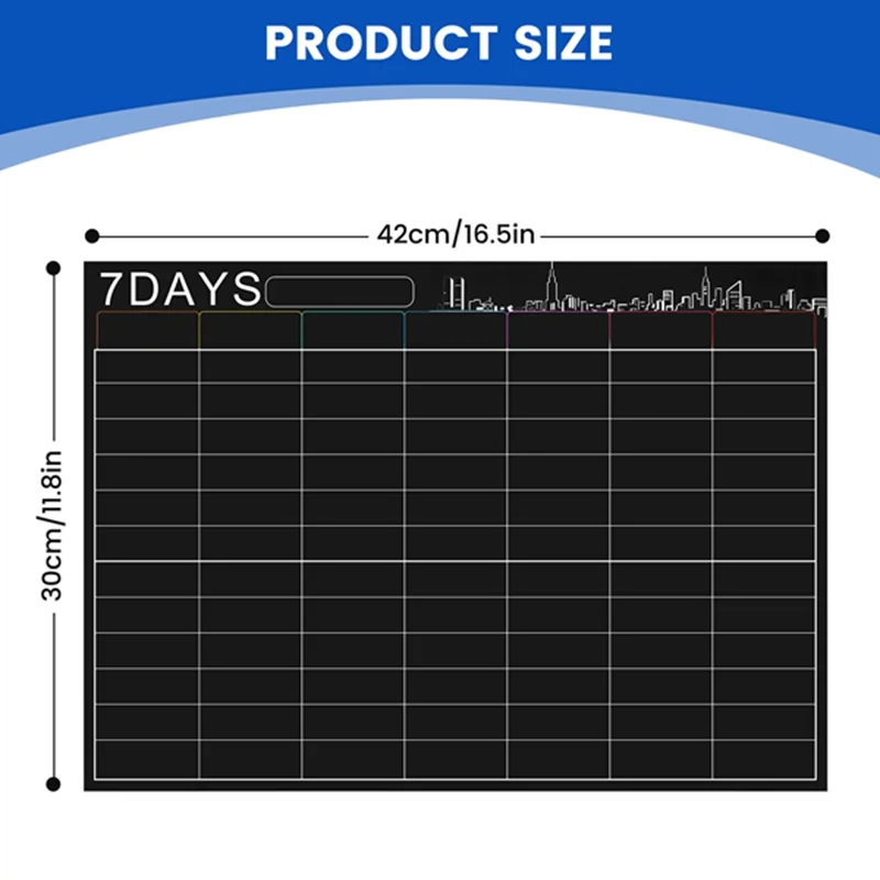 VO-المغناطيسي الجاف محو التقويم مجموعة 16X12 بوصة السبورة الأسبوعية مخطط المنظم A3 لوحة بيضاء للثلاجة الثلاجة المطبخ