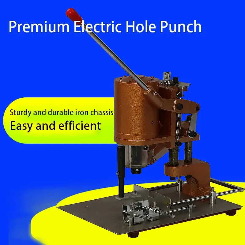 Upgrade Electric Punching Machine Single Head Plastic Bag Punching Machine Cloth Punching Machine Manual Album Recipe Hollow Dri