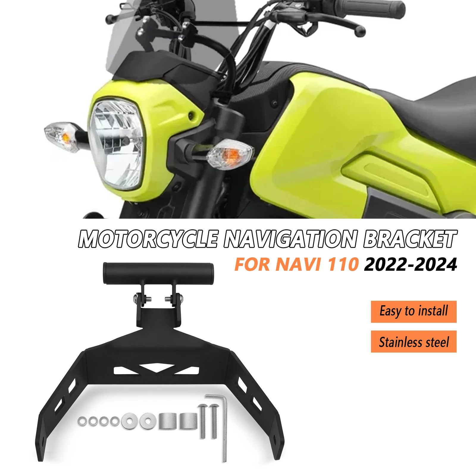 

For Honda Navi 110 Navi110 2022 2023 2024 Motorcycle GPS Mobile Navigation Holder Adapter Support Navigation Mounting Bracket