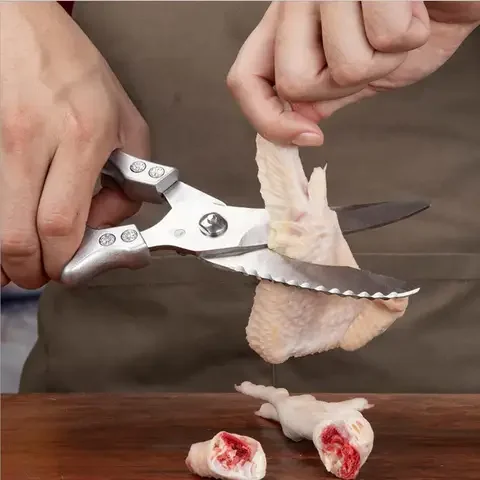 

Powerful Stainless Steel Kitchen Scissors Knife Chicken Bone Scissors Duck Fish Vegetable Sharp Scissor Kitchen Tools