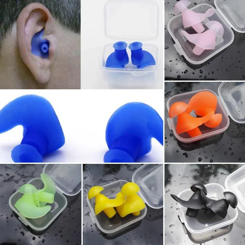 Soft Waterproof Ear Protector Plugs Environmental Silicone Waterproof DustProof Earplugs For Diving ChildrenSwimming Accessories