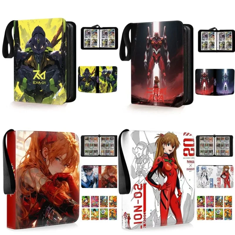 400pcs/900pcs EVA Card Cortical Card Book Neon Genesis Evangelion Card Album Book Folder Anime Collections Zipper Binder Holder