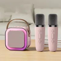 K12 Wireless Bluetooth Karaoke Players Portable 5.3 PA Speaker System with 1-2 Microphones Music Player Home Family Singing Gift