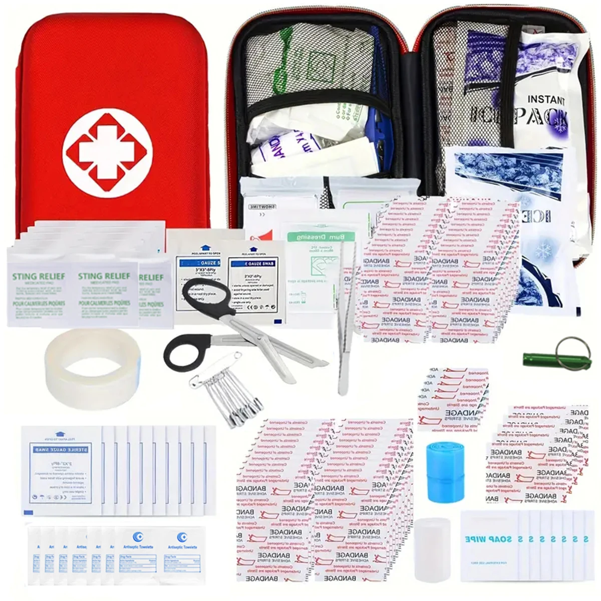 Family/Business First Aid kit, Emergency First Aid Kit Travel Mini Camping First Aid Kit Hiking Small first aid kit