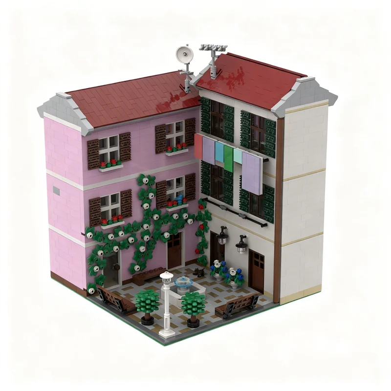 3353pcs MOC Italian Square Modular Streetscape Model Building Blocks DIY Gift Creative Collectible Display Decor Premium Adult