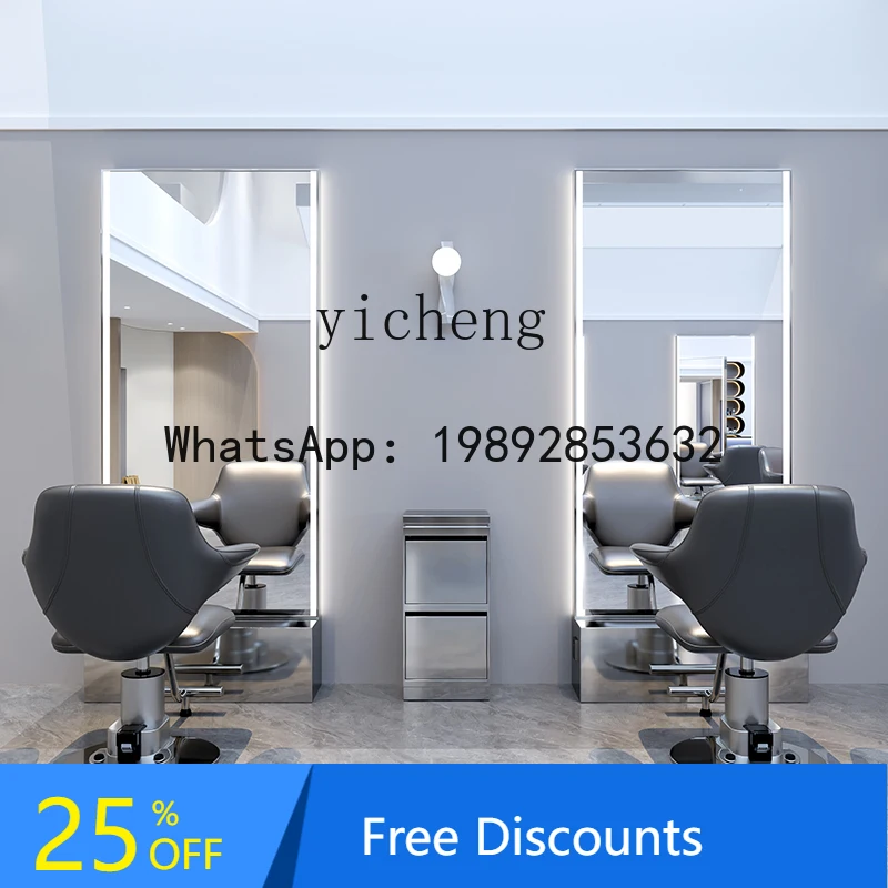 

AA Double-sided floor mirror hair salon mirror new hair salon special barber shop mirror