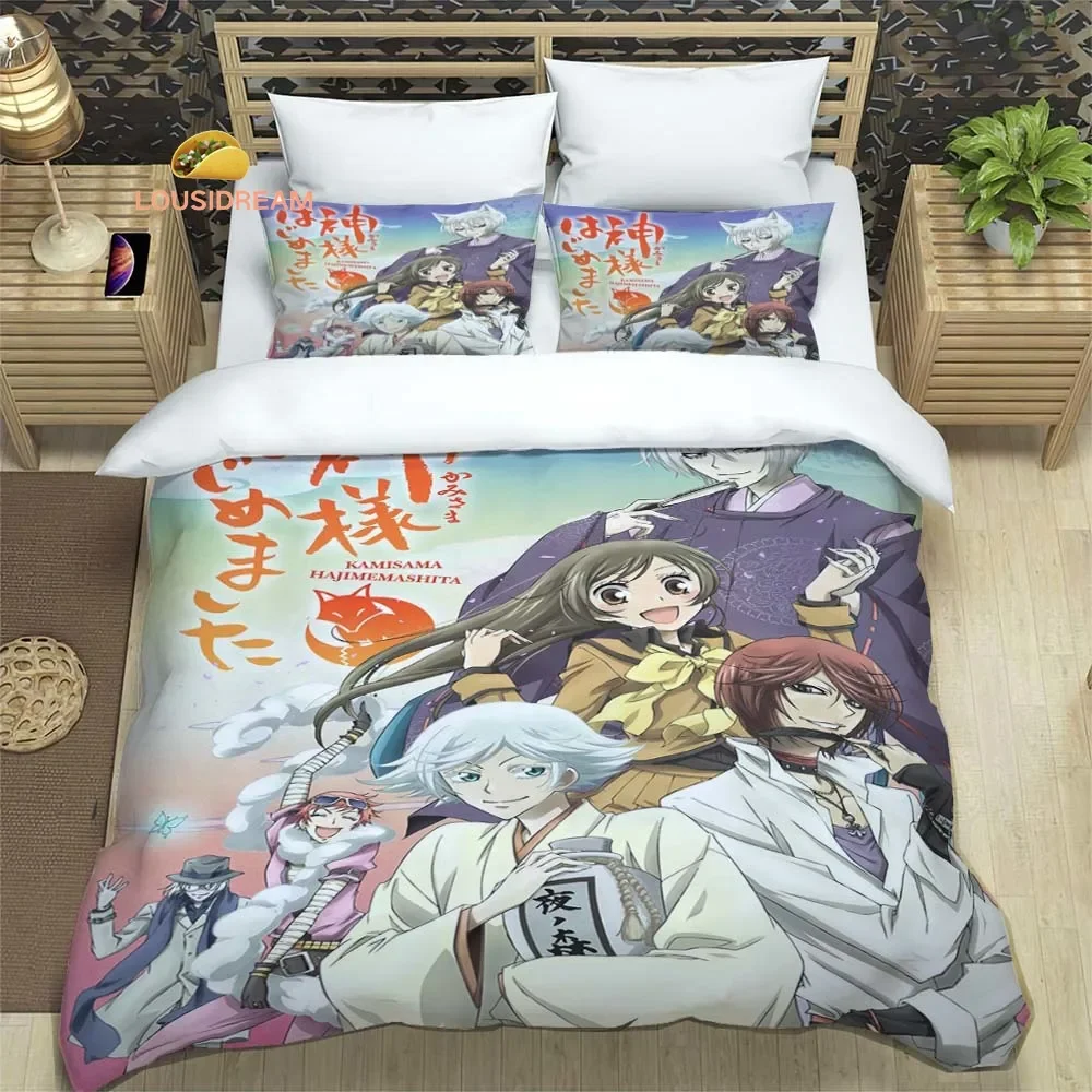 Cartoon K-Kamisama Kiss Sheets Quilt Covers Bedding Dormitory Sheets Three-piece Bedding Set Three-piece Soft Warm Bedding Set