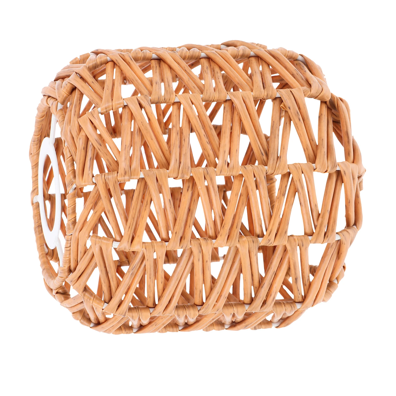 

Rattan Woven Lampshade Handmade Faux Rattan Soft Lighting Decorative Pendant Shade For Dining Room Guesthouse Farmhouse