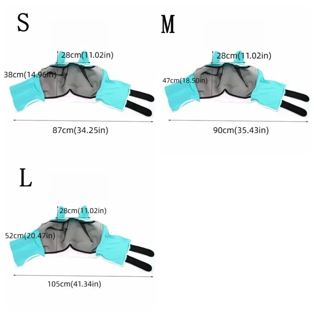 Professional Horse Fly Mask Adjustable Breathable Anti-Flyworms Mask Comfortable Quick-Dry Horse Face Cover Riding Gear