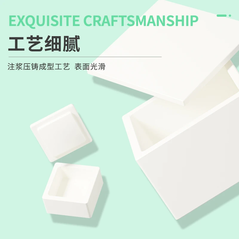 Alumina Corundum Crucible Rectangle Ceramic Ark Muffle Furnace Lab, 99% Lab, 20ml-190ml